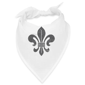 Lilie / Lilienblüte - Fleur De Lys - Bandana - Weiß - Vorne