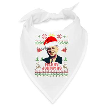 Frohe Johnmas John F Kennedy Weihnachten - Bandana - Weiß - Vorne