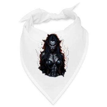 Werwolf Weibchen Dunkle Feuer-Aura - Bandana - Weiß - Vorne