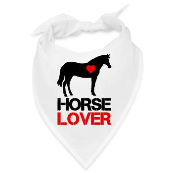 horse lover - Bandana - Weiß - Vorne