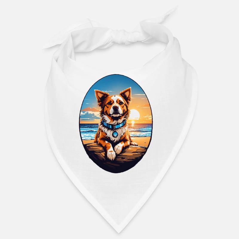 Chien sur la plage Bandana