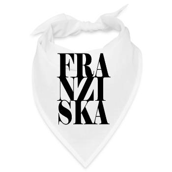 Franziska Name Vorname Moderne Schrift Wort Art - Bandana - Weiß - Vorne