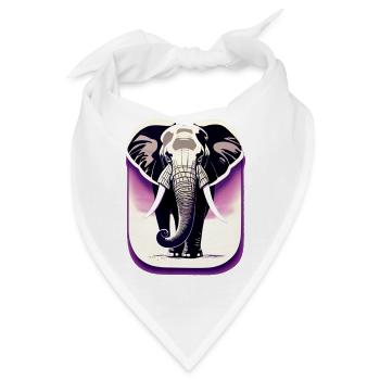 Die ewige Weisheit des Elefanten - Bandana - Weiß - Vorne