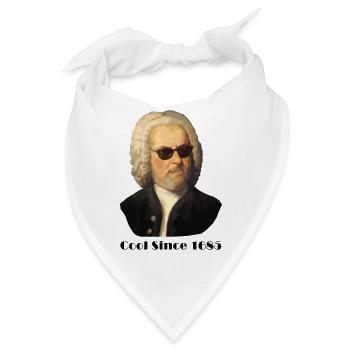 Johann Sebastian Bach – Cool mit Sonnenbrille und - Bandana - Weiß - Vorne