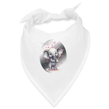 Melodie des Elefanten - Bandana - Weiß - Vorne