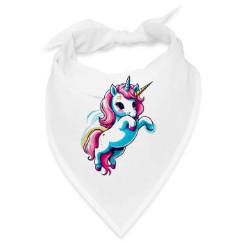 Licorne Einhorn Kawaii - Bandana - Weiß - Vorne