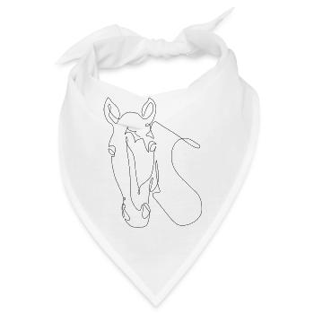 Pferdekopf Mimi - Bandana - Weiß - Vorne