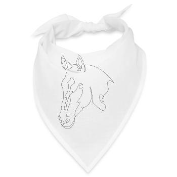 Pferdekopf Flarouge - Bandana - Weiß - Vorne