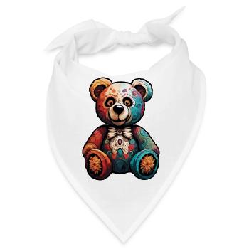 Teddybär / Kuscheltier / Stofftier / Geschenkidee - Bandana - Weiß - Vorne