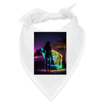 Lion Surfer - Bandana - Weiß - Vorne