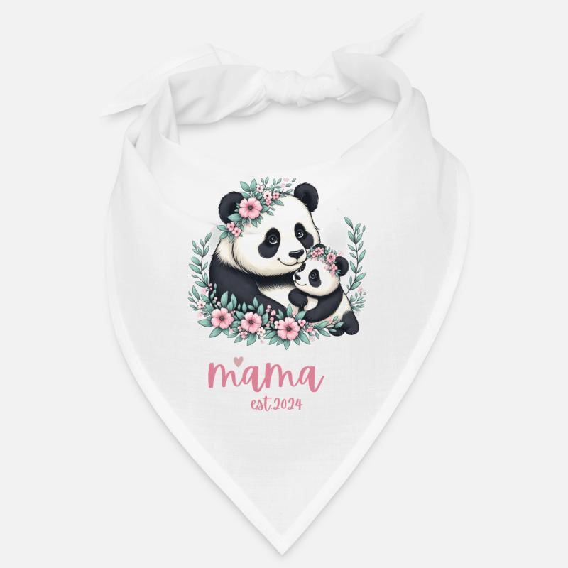 Mama est 2024 I Panda Bear Mum I First Time Mom Bandana