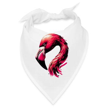 Flamingo - Bandana - Weiß - Vorne