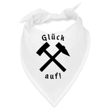 Glück auf! - Bandana - Weiß - Vorne