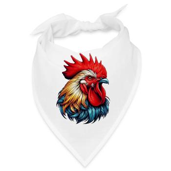 Hahn Henne - Bandana - Weiß - Vorne