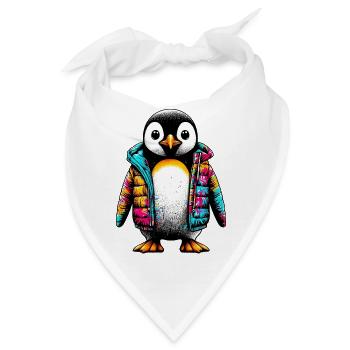 Pinguin mit Jacke Jacke - Bandana - Weiß - Vorne