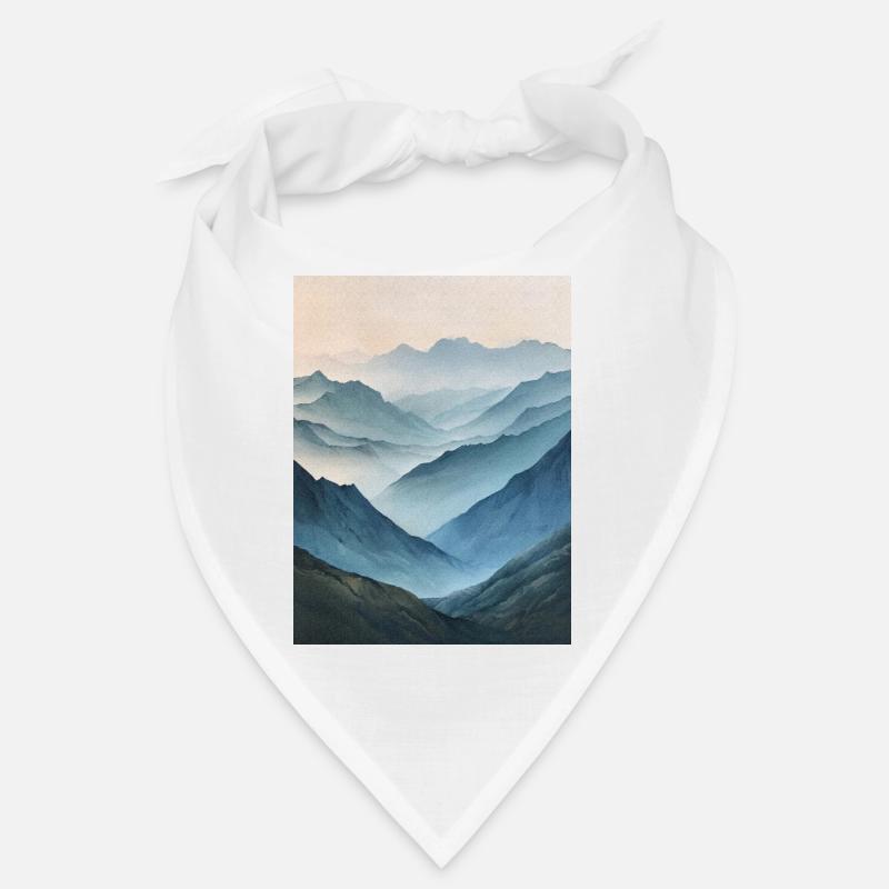 Poster Canvas Mountain 52 - Bandana - Weiß