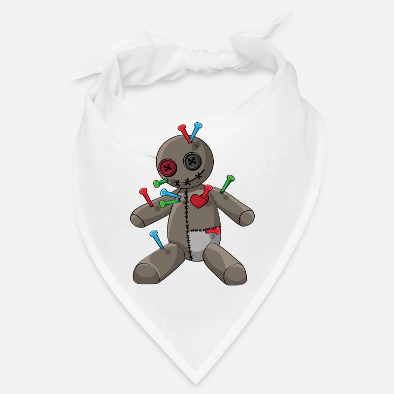 Phasmophobia Voodoo Puppe mit bunte Nadeln - Bandana - Weiß
