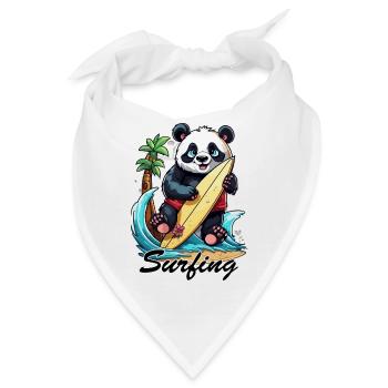 Panda / Tier / Zoo / Bambus / Wild / Kindlich - Bandana - Weiß - Vorne