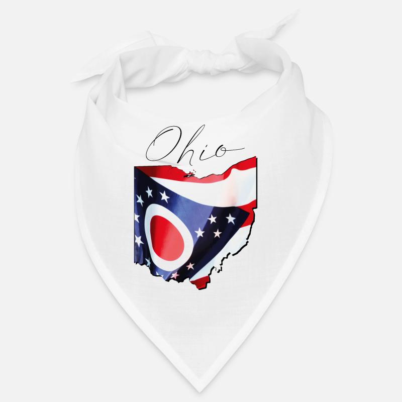 Ohio (United States) | Real Flag | Flag Map Script Bandana