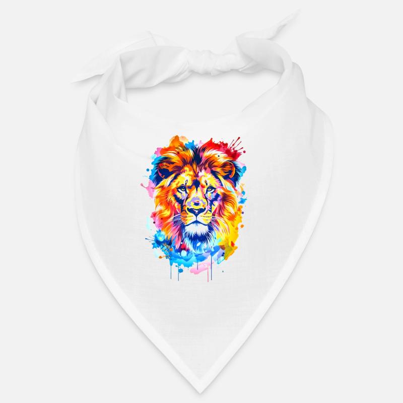 Conception du lion - Bandana - blanc