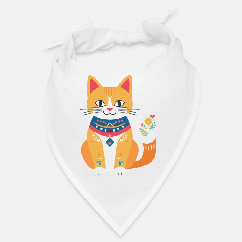 süße Folklore-Katze Bandana