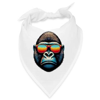 Gorillas mit Sonnenbrille - Bandana - Weiß - Vorne