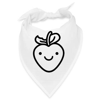 Erdbeere - Bandana - Weiß - Vorne