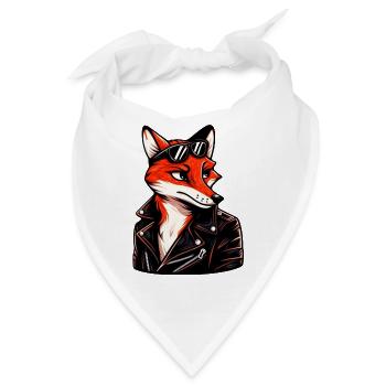 Cooler Fuchs - Vintage Tier - Bandana - Weiß - Vorne