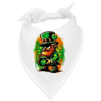 Leprechaun Irland - Bandana - Weiß - Vorne