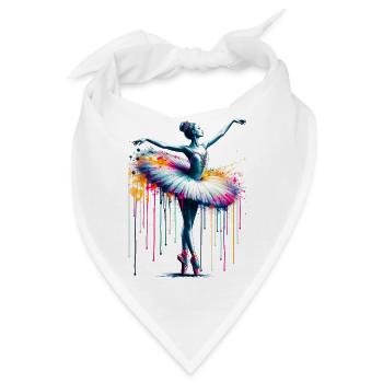 Balletttänzerin mit Tutu - Bandana - Weiß - Vorne