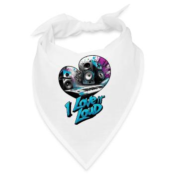 Ich liebe es laut - Bandana - Weiß - Vorne