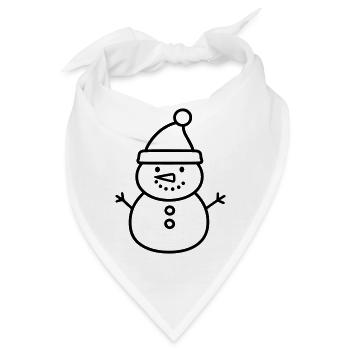 Schneemann - Bandana - Weiß - Vorne