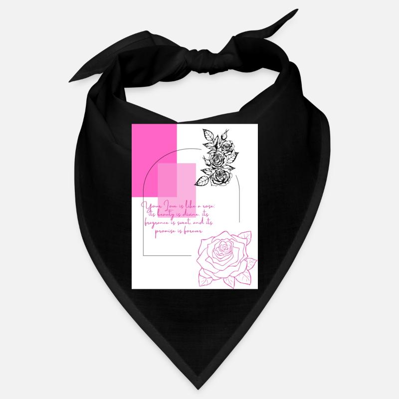 Geometric roses - Pink Bandana