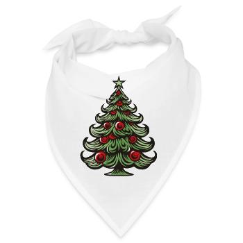 Weihnachtsbaum - Bandana - Weiß - Vorne
