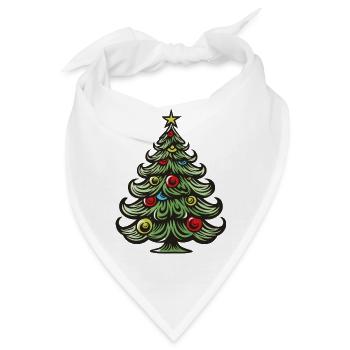 Tannenbaum Weihnachten - Bandana - Weiß - Vorne