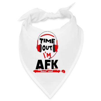 AFK - weg von der Tastatur, Auszeit - Gamer-Slang - Bandana - Weiß - Vorne