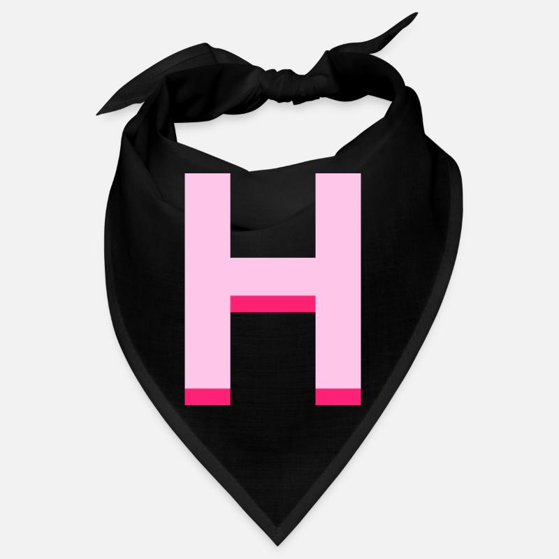 Lettre h rose pop et moderne Bandana