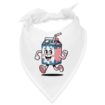 Milchtüte Maskottchen Dash - Bandana - Weiß - Vorne