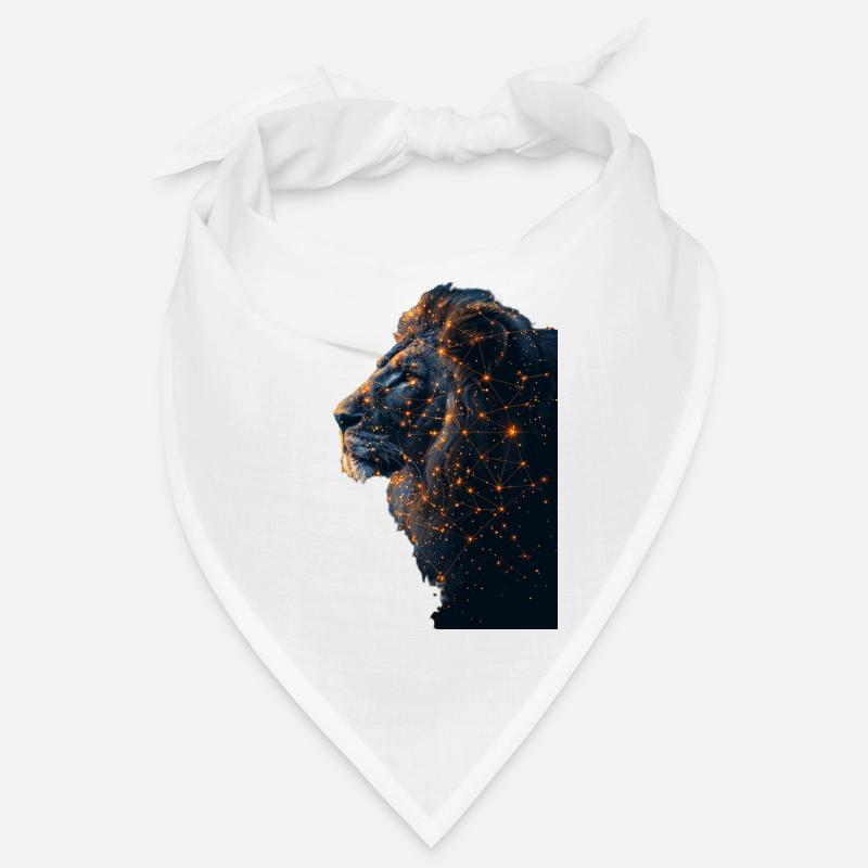 Löwe - Bandana - Weiß