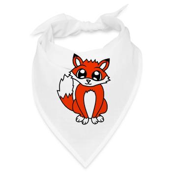 Fuchs Rotfuchs Wildes Tier Schlauer Wald Bewohner - Bandana - Weiß - Vorne