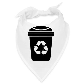 Mülltonne - Bandana - Weiß - Vorne