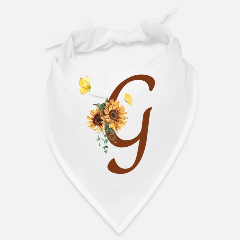 Buchstabe g Sonnenblume Schmetterling Bandana