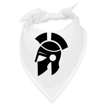 Spartanischer Helm - Bandana - Weiß - Vorne
