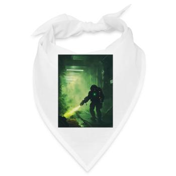 Sci Fi Krieger2 - Bandana - Weiß - Vorne