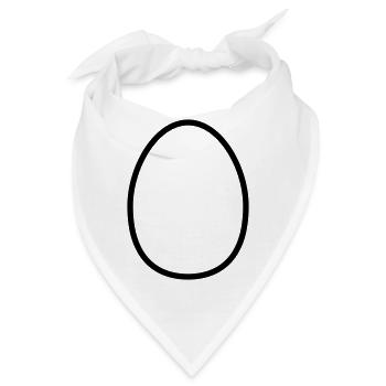 Osterei Kontur – Minimalistisches Osterdesign - Bandana - Weiß - Vorne