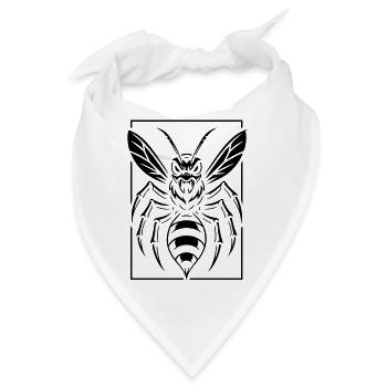 Stilisierte Wespe - Bandana - Weiß - Vorne