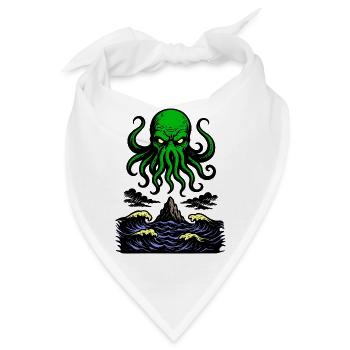 Cthulhu Retro 2 - Bandana - Weiß - Vorne