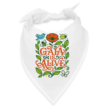 Gaia lebt - Bandana - Weiß - Vorne