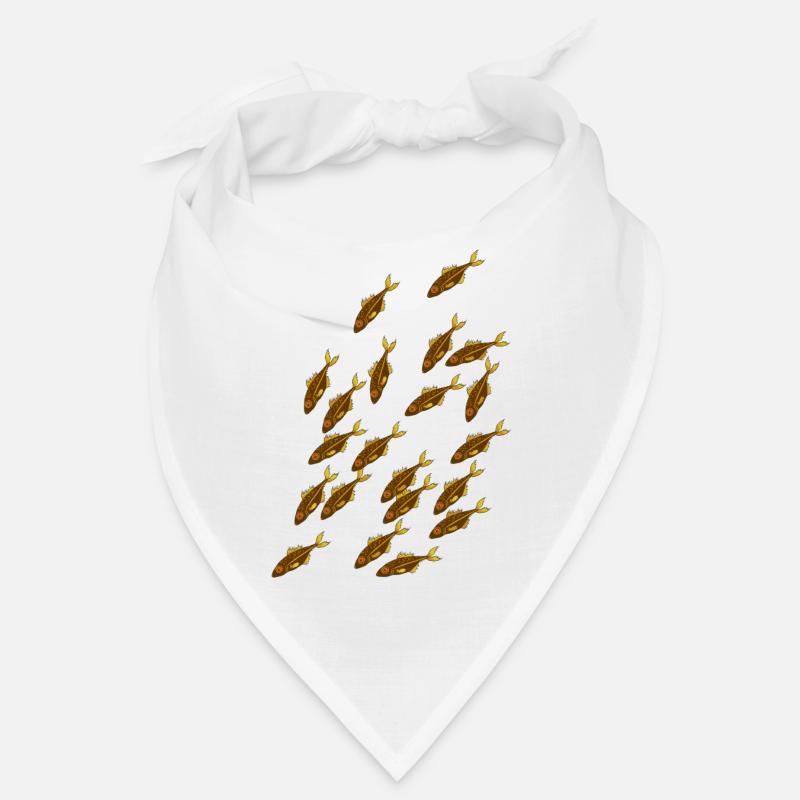 Fischschwarm - Bandana - Weiß