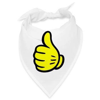 Hand Like Comic - Bandana - Weiß - Vorne